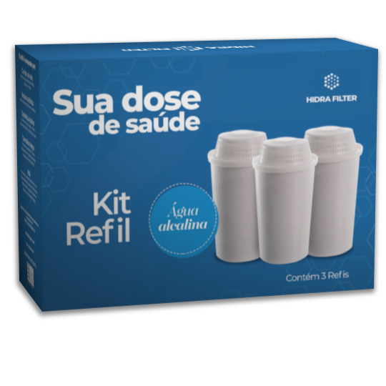 Refil Hidra FIlter - Kit com 3 unidades (12 meses)