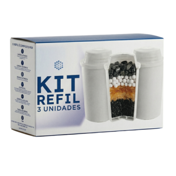 Refil Hidra Filter - Kit com 3 unidades (12 meses)