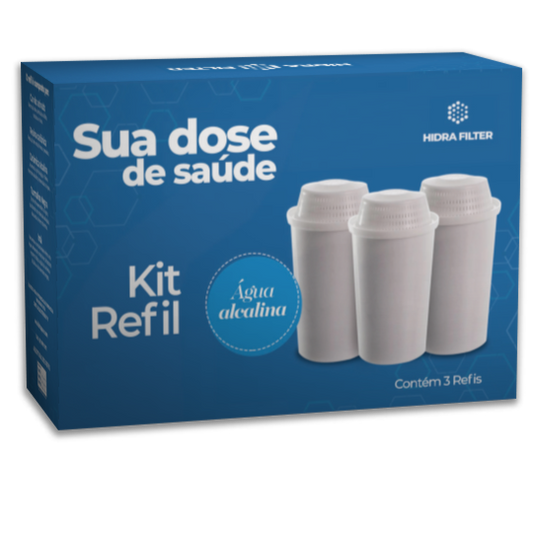 Refil Hidra FIlter - Kit com 3 unidades (12 meses)